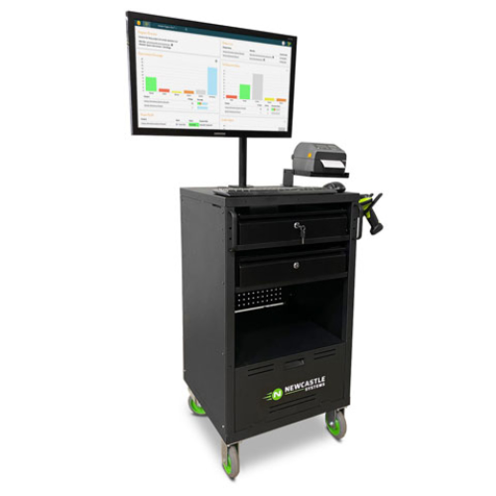 Newcastle Systems QC Series QC1010R Mobile Cart Barcode Giant