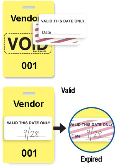 Brady Visitor Badges Access Control Cards