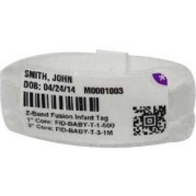 Zebra Vinyl Infant (Self-Locking Closure) Wristbands