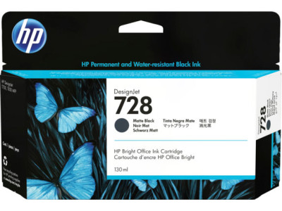 HP 728 130ml Matte Black DesignJet Ink Cartridge InkJet Cartridge