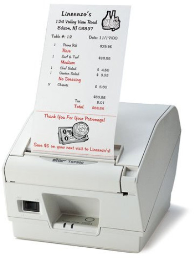 Star TSP800 Receipt Printer