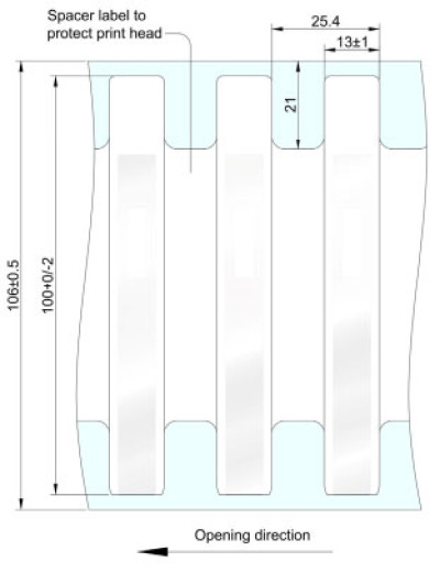 Zebra Silverline Slim II RFID RFID Label