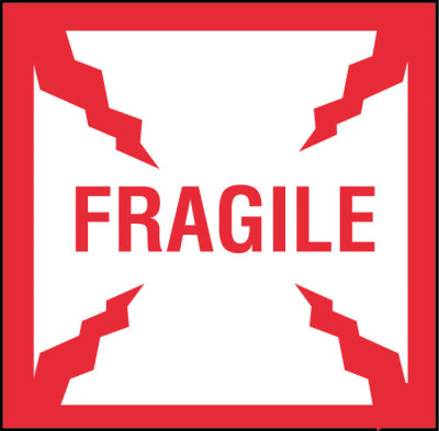 AirTrack® Fragile Shipping Labels