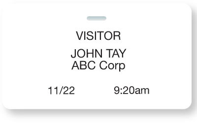 Brady Visitor Badges Access Control Cards