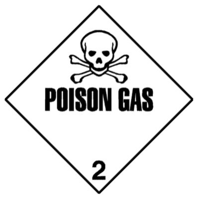 Warning Poison Gas Shipping Labels