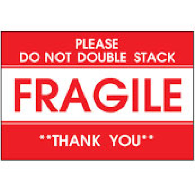 AirTrack® Fragile Shipping Labels