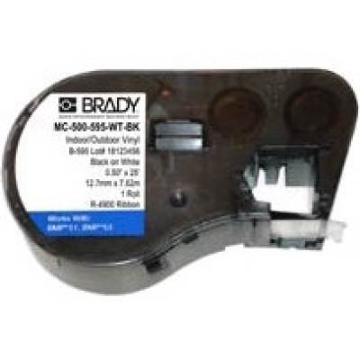 Brady MC-500-595-WT-BK Barcode Label