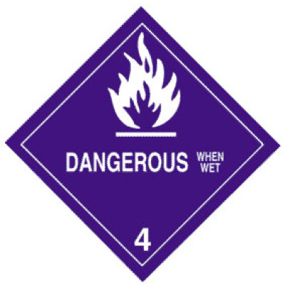 Warning Dangerous When Wet Shipping Labels