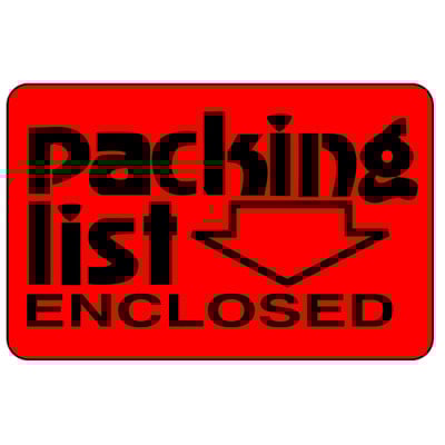 Caution Packing List Enclosed Shipping Labels
