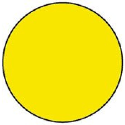 Circle Yellow Shipping Labels