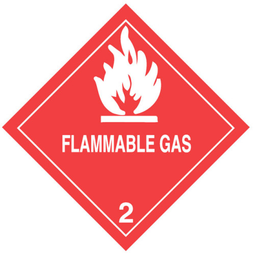Warning Flammable Gas Shipping Labels