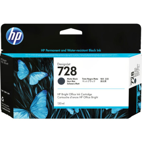 HP 728 130ml Matte Black DesignJet Ink Cartridge InkJet Cartridge