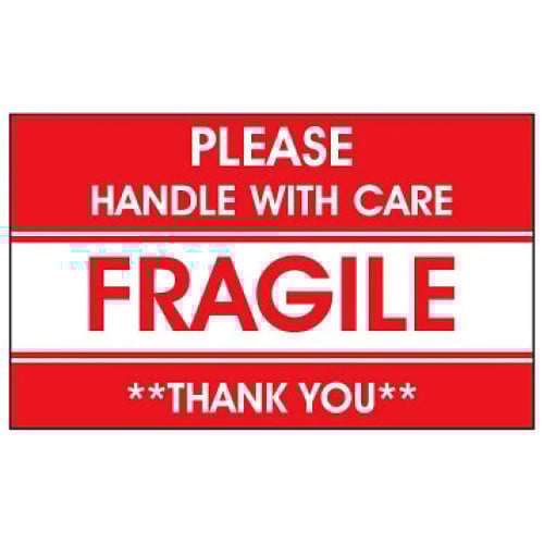 AirTrack® Fragile Shipping Labels Barcode Label