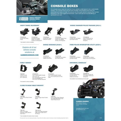 Gamber-Johnson Vehicle Specific Pedestal Mounting Packages Accessory