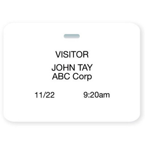 Brady Visitor Badges LITE Access Control Cards