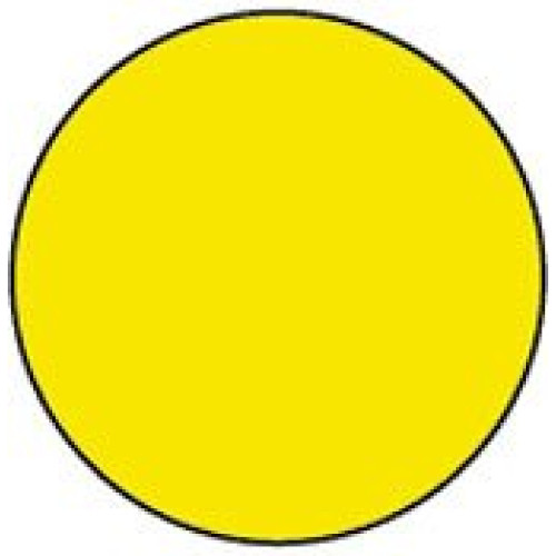 Circle Yellow Shipping Labels