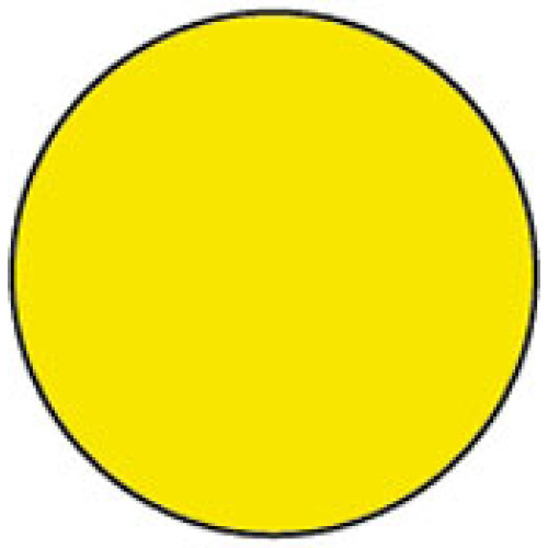 Circle Yellow Shipping Labels