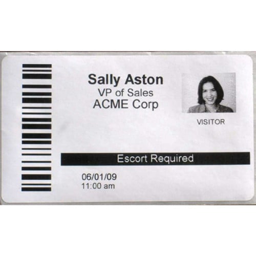 HID EasyLobby Barcode Label