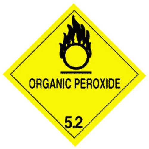 Warning Organic Peroxide Shipping Labels